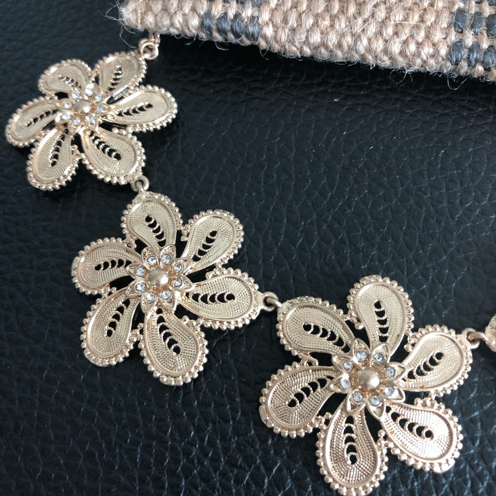 Anthropologie Fall Filigree Bib Necklace - Picture 6 of 8